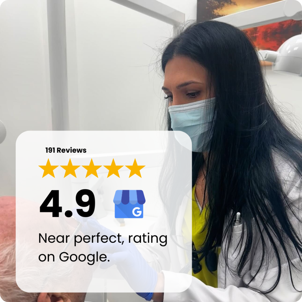 Eastside Family Dentistry. Rating on Google reviews is 4.9. 191 reviews.